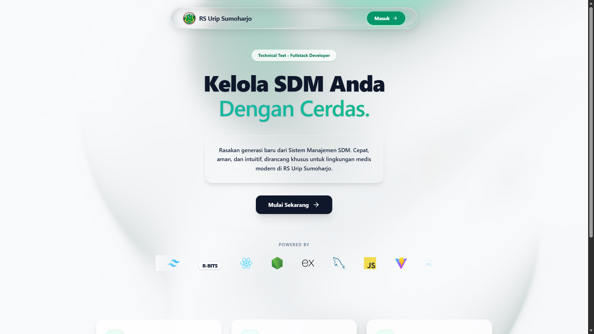RS Urip Sumoharjo HR System